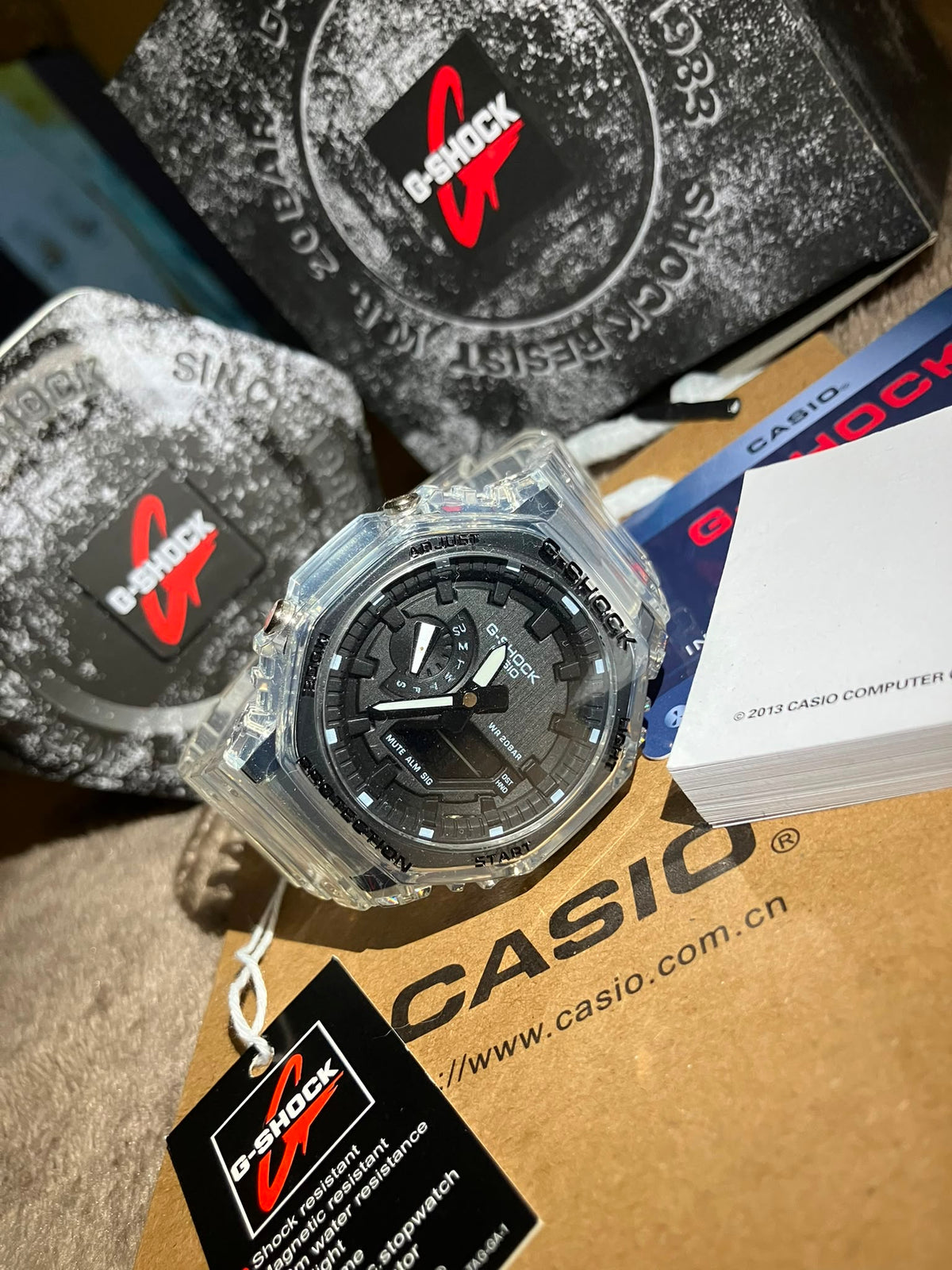 GA-2100 Skeleton transparent noir