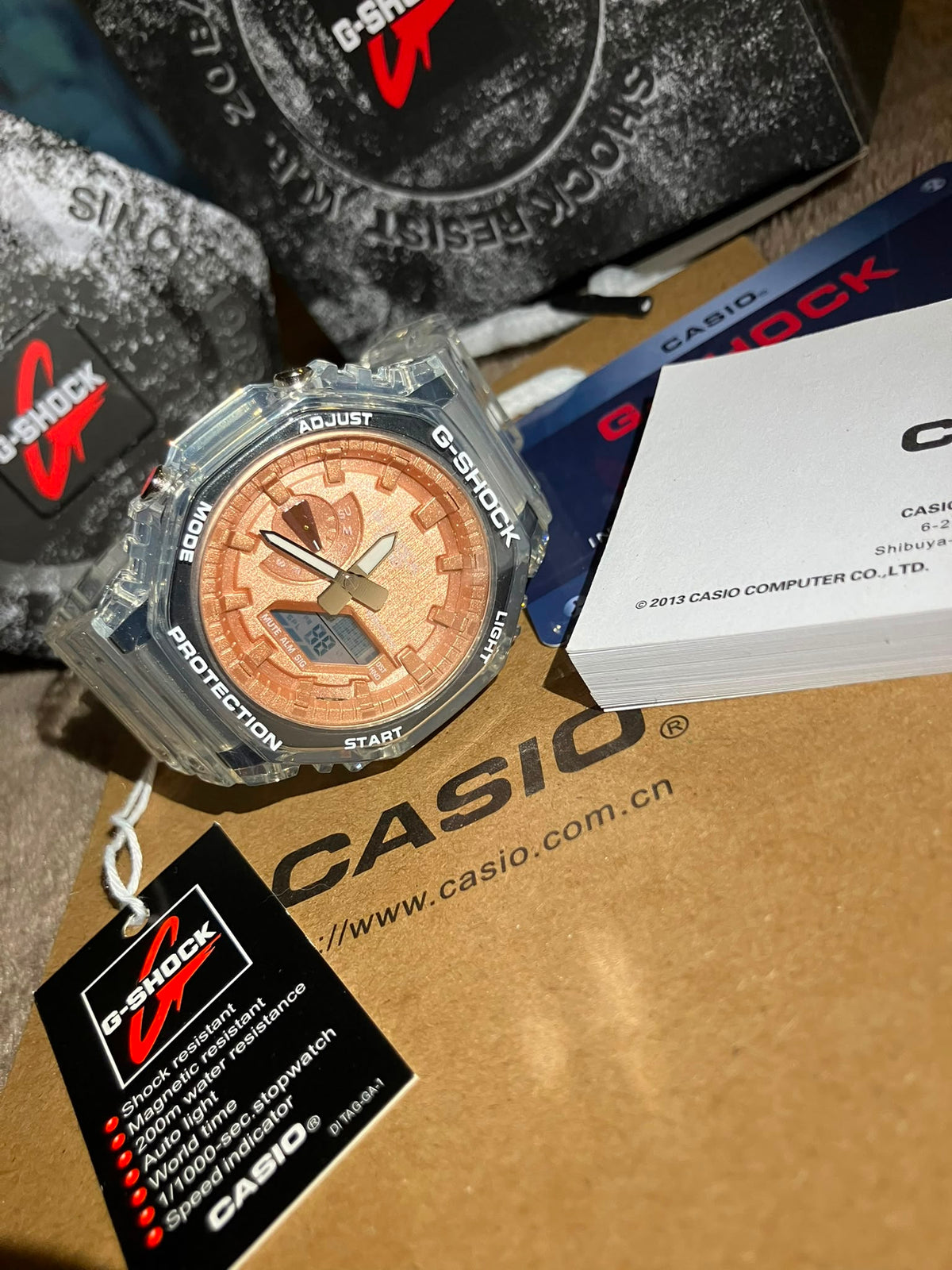 GA-2100 Transparent rose gold