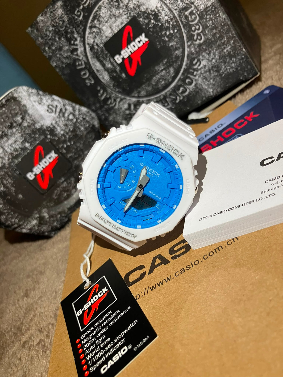 GA-2100 Blanc & bleu